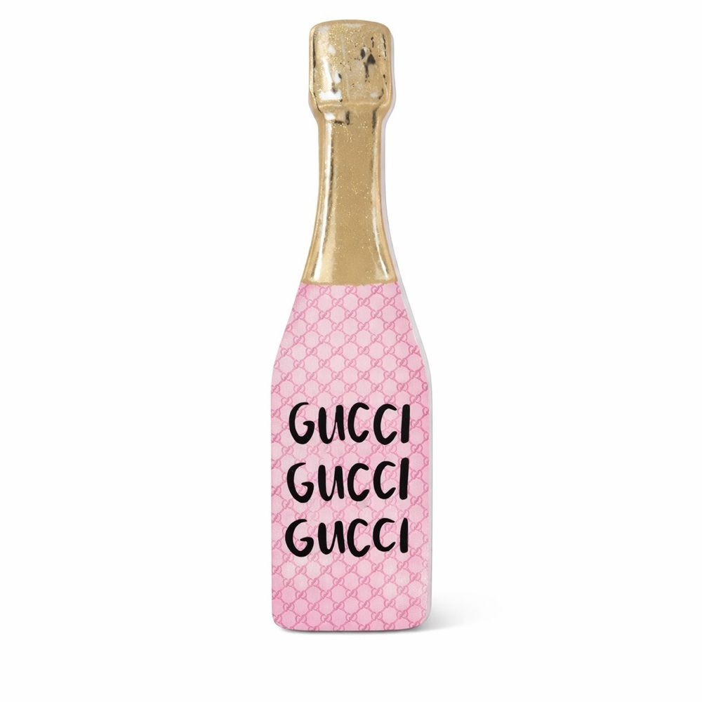 Gucci Pink Champagne Bottle Home Decor Collectible Display Art Gift - Picture 5 of 5